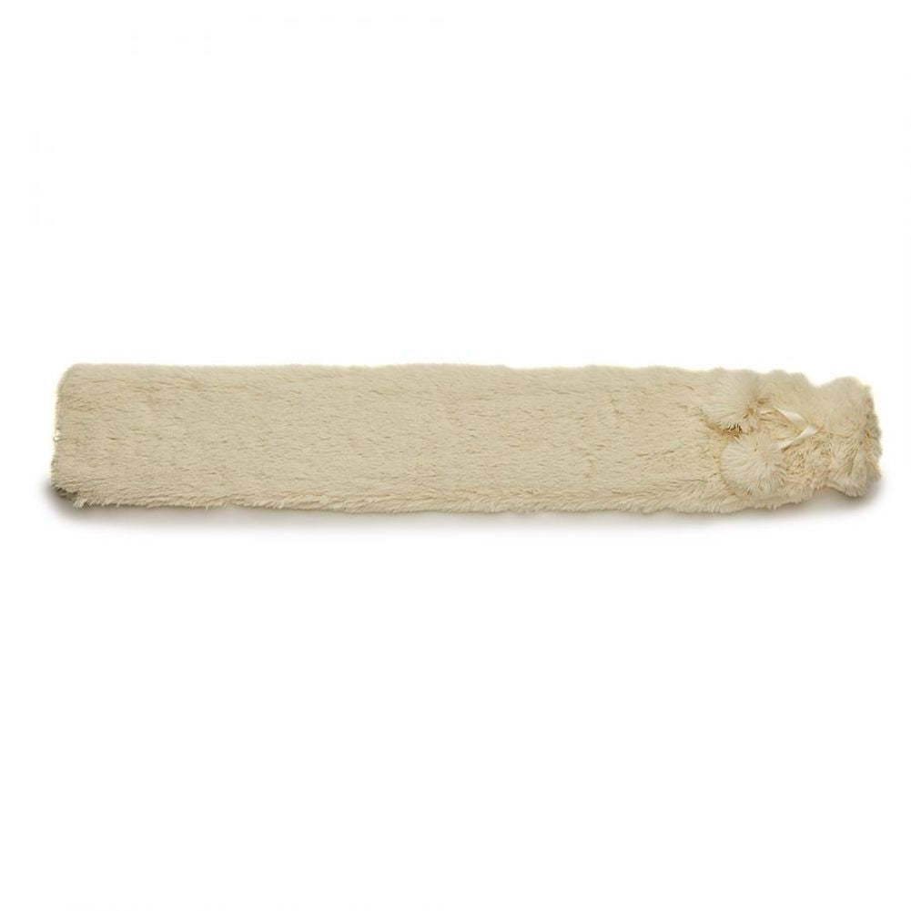 Soft Cover Extra Long Hot Water Bottle - Cream