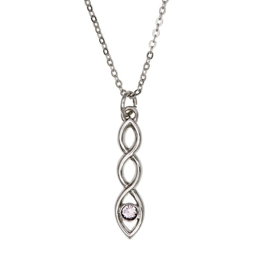 Traigheil Celtic Knot Necklace Set ] Light Amethyst Stone