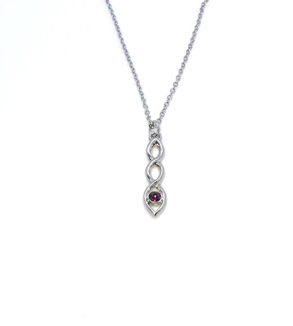 Traigheil Celtic Knot Necklace Set Amethyst Stone