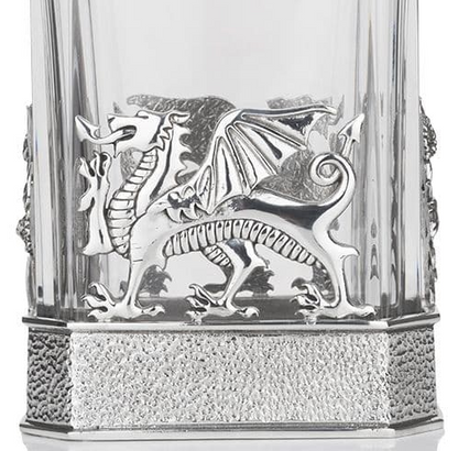 Welsh Dragon Rectangular Glass Decanter