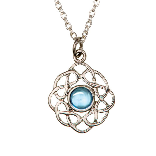 March Aquamarine Birthstone Necklace