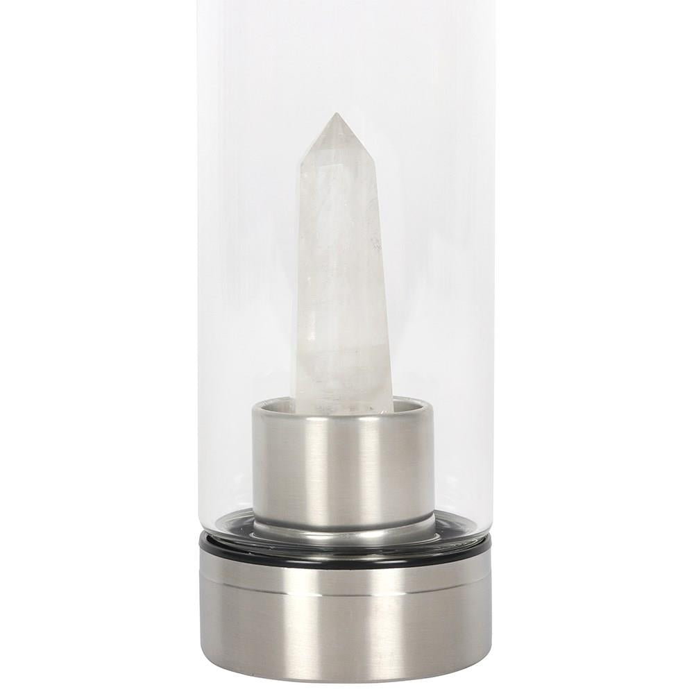 Clear Quartz Glass Water Bottle