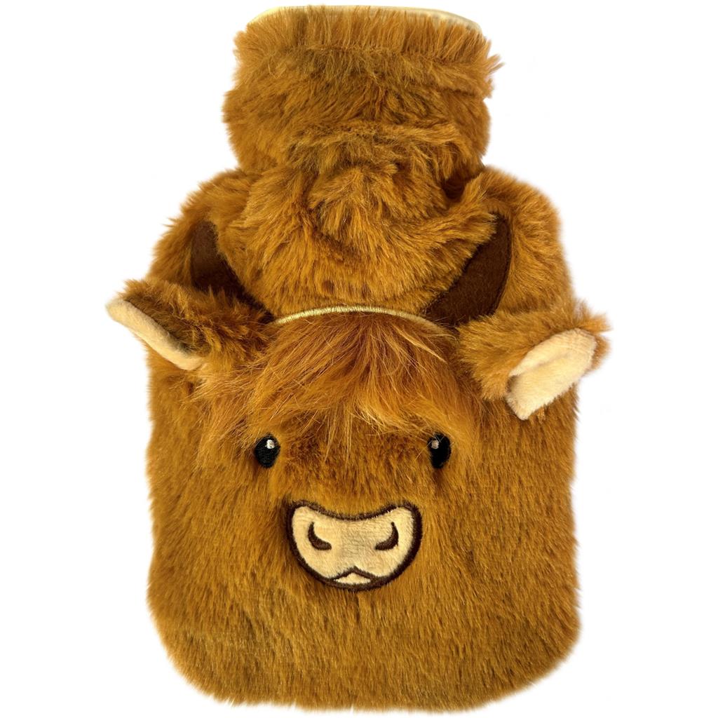 Super Cute Scottish Highland Cow Coo Small Hot Water Bottle – Kilts Wi ...