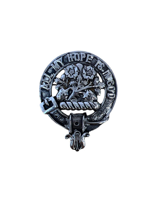 Fraser Clan Crest Pewter Cap Badge