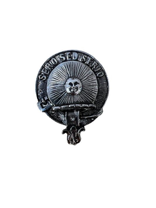 Kerr Clan Crest Pewter Cap Badge