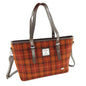 Burnt Orange Tartan Large Handbag