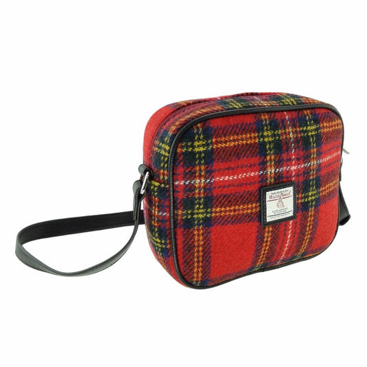Red Royal Stewart Tweed Almond Handbag