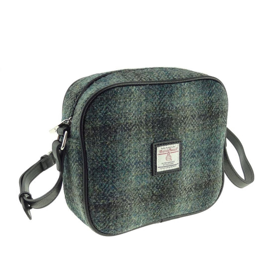 Moss Green Tweed Almond Handbag