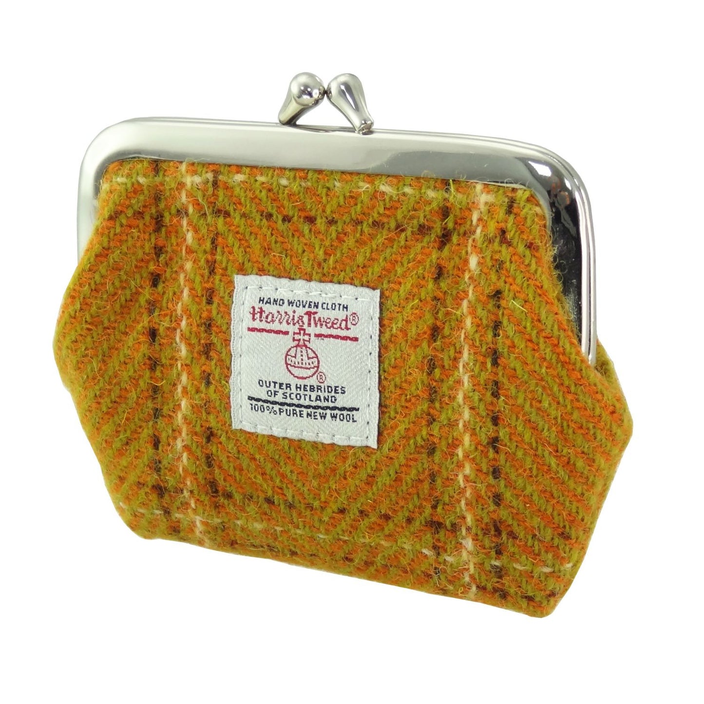 Mustard Yellow Tartan Clasp Top Coin Purse