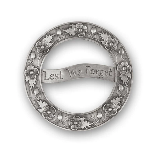 Matt 'Lest We Forget' Poppy Plaid Brooch