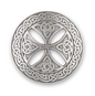 Matt Celtic Cross Plaid Brooch