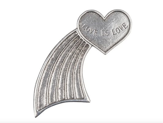 Polished 'Love Is Love' LBGTQ+ Kilt Pin