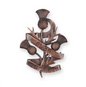 Chocolate Bronze 'Alba Gu Brath' Thistle Kilt Pin