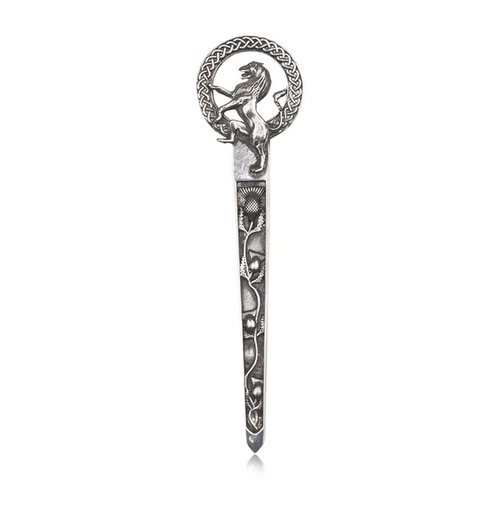 Polished Lion Rampant Kilt Pin