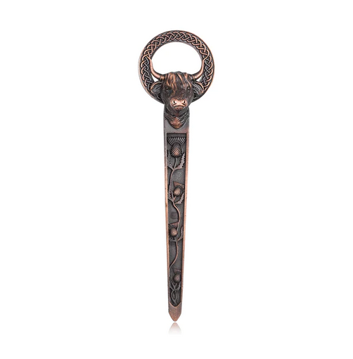 Chocolate Bronze Highland Cow Kilt Pin