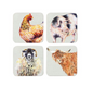 Set Of 4 Animal Coasters