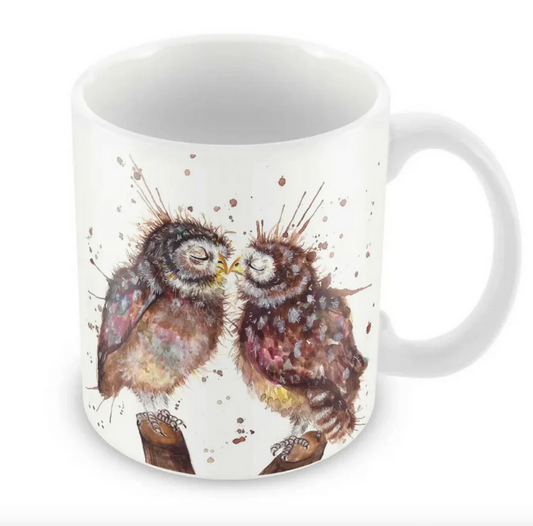 Splatter Loved Up Owls Mug