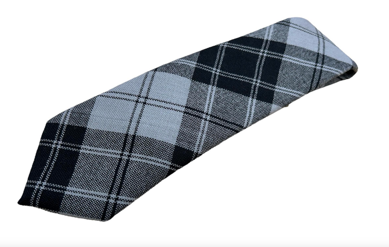 Tartan Neck Tie - Douglas Grey Modern