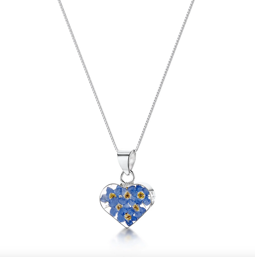 Forget Me Not Medium Heart Pendant