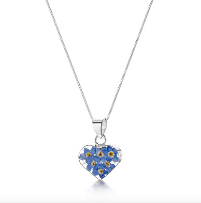 Forget Me Not Medium Heart Pendant