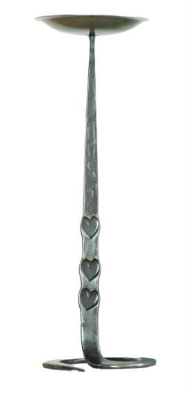 Iron Heart Design Single Candlestick
