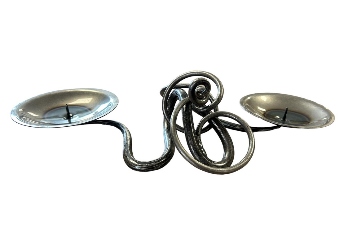 Iron Double Tangle Table Candlestick