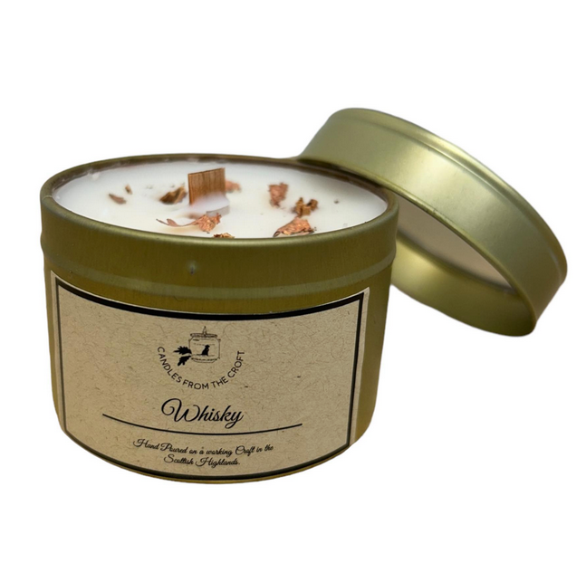 10CL Soy Wax Tin Candle - Whisky