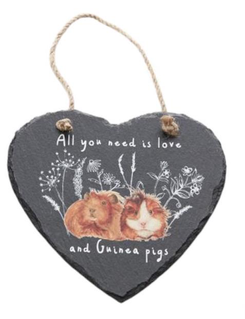 Slate Guinea Pig Hanger "Love"