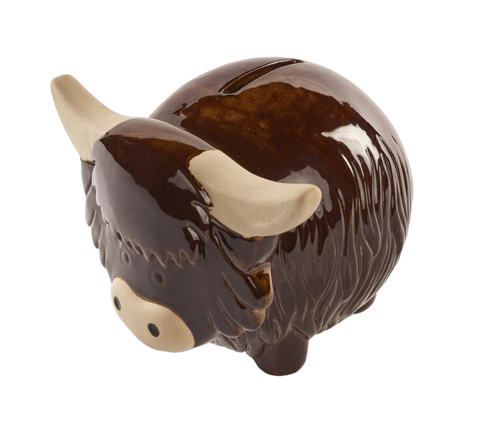 Highland Cow Money Pot