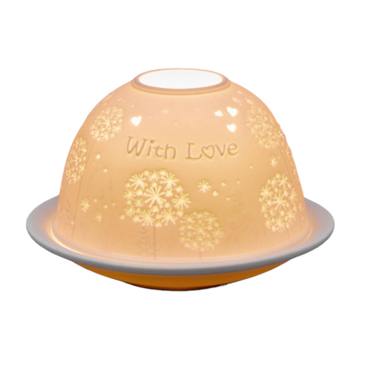 Small Dome Tealight Holder - With Love