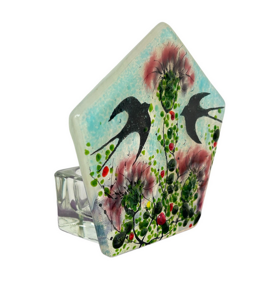 Swift & Thistle Fused Glass Tea Light Holder