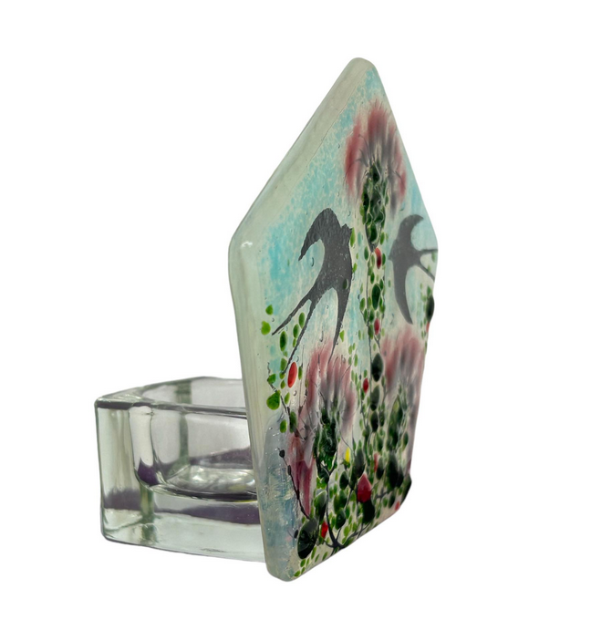 Swift & Thistle Fused Glass Tea Light Holder