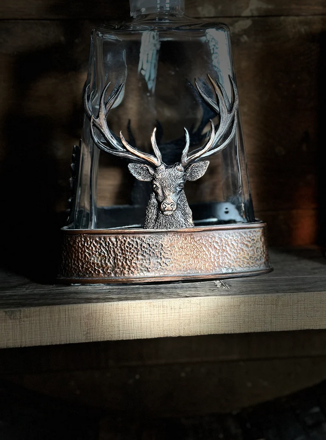 Chocolate Bronze Stag Whisky Decanter