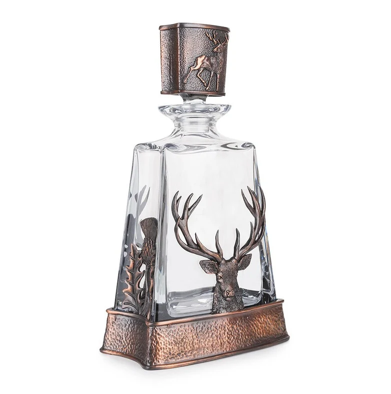 Chocolate Bronze Stag Whisky Decanter