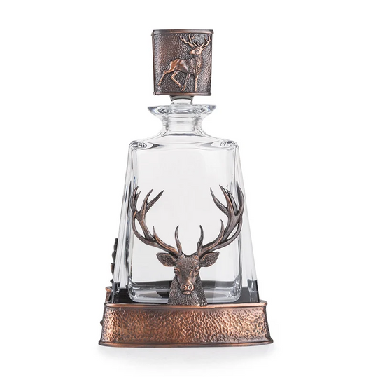 Chocolate Bronze Stag Whisky Decanter