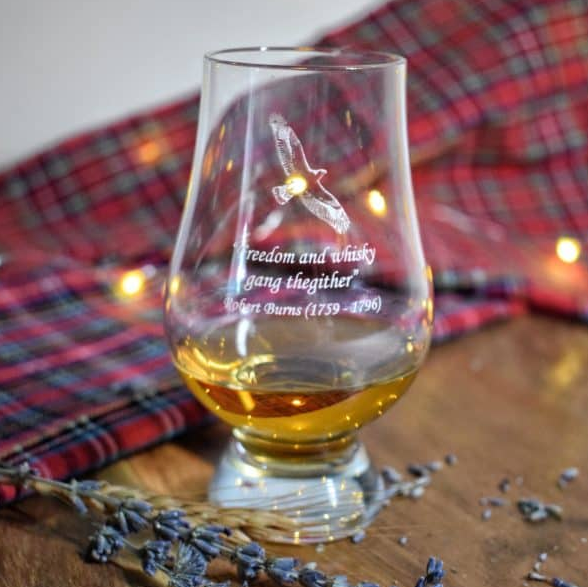 Glencairn Burns Whisky Glass - "Freedom and whisky"