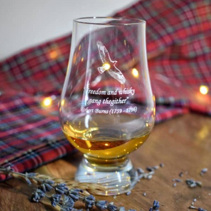 Glencairn Burns Whisky Glass - "Freedom and whisky"