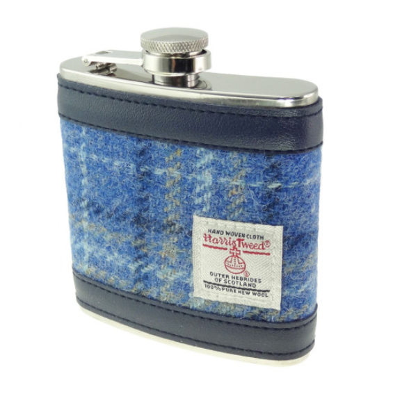 Blue And Yellow Hip Flask