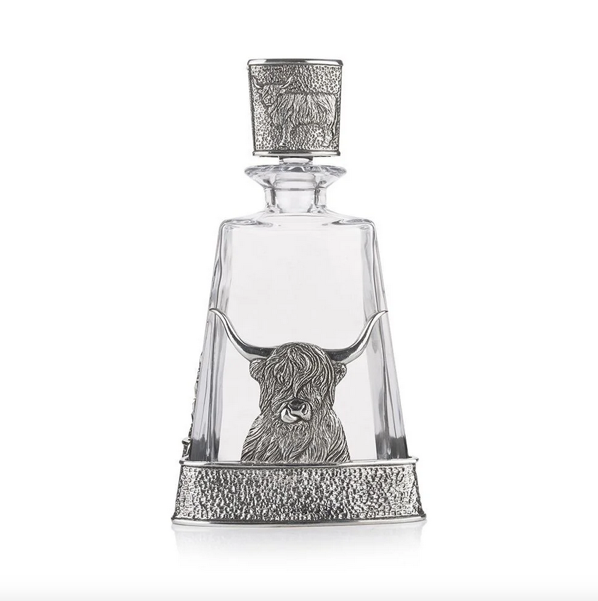 Highland Cow Pyramid Decanter