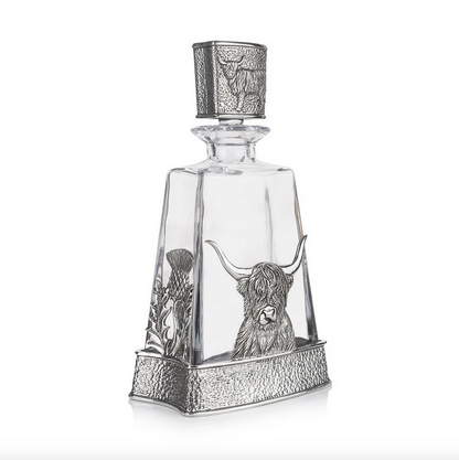 Highland Cow Pyramid Decanter