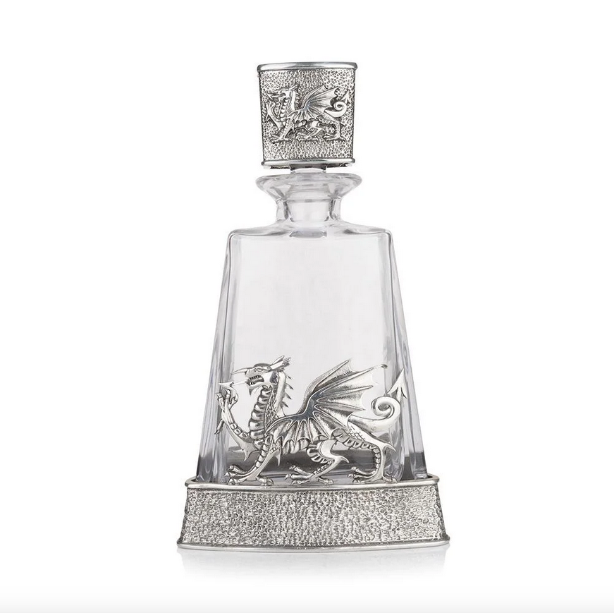 Welsh Dragon Themed Pyramid Decanter