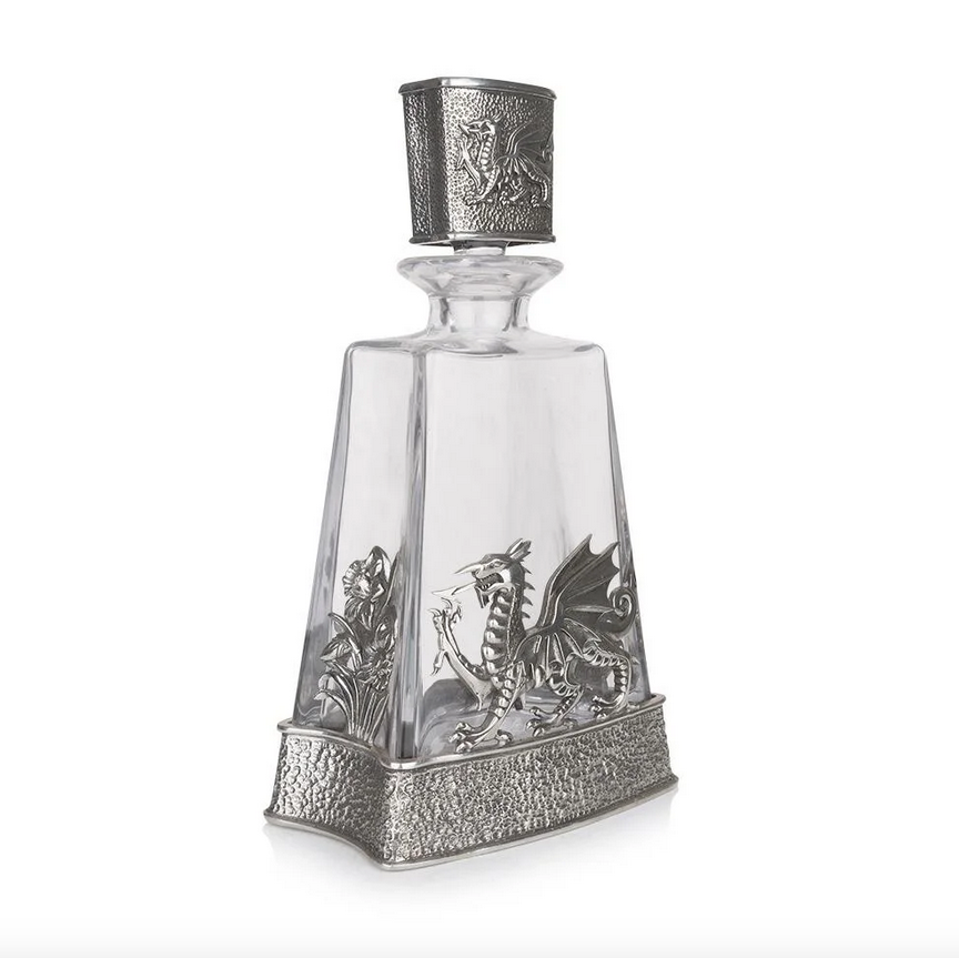 Welsh Dragon Themed Pyramid Decanter