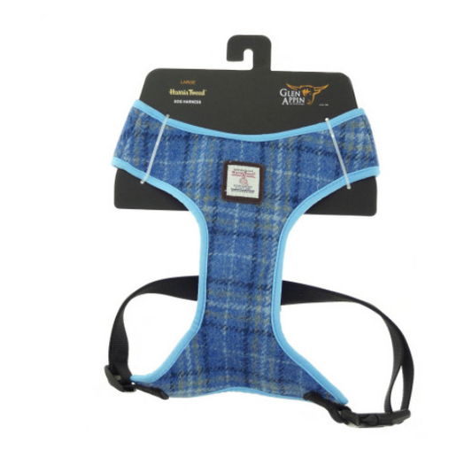 Blue Tartan Dog Harness