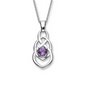 Amethyst Celtic Swirl Sterling Silver Necklace