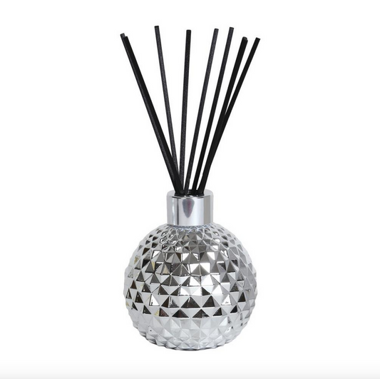 Silver Glass Diffuser & 50 Reeds