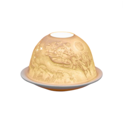 Small Dome Tealight Holder - Flying Sleigh