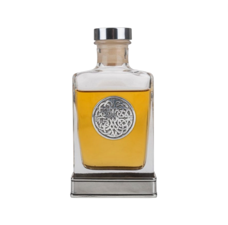 Never Ending Celtic Knot Glass Whisky Flask