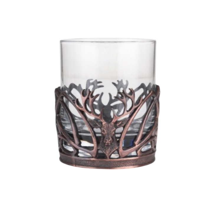 Chocolate Bronze Pewter Stag Tumbler