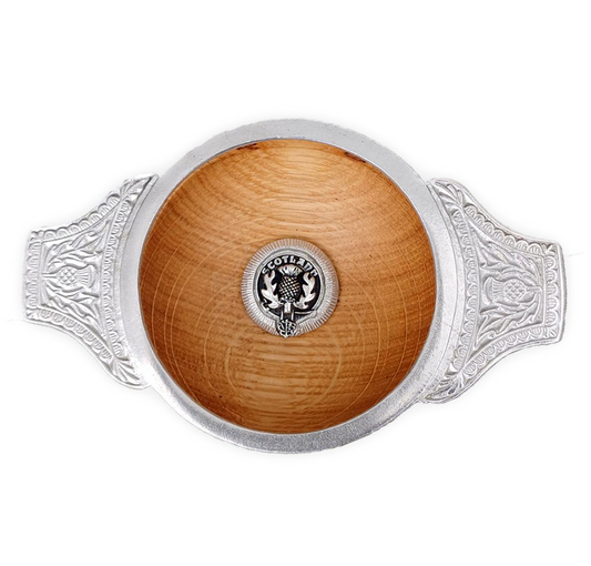 Irish Shamrock Wooden Quaich