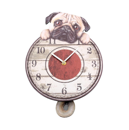 Pug Pendulum Clock